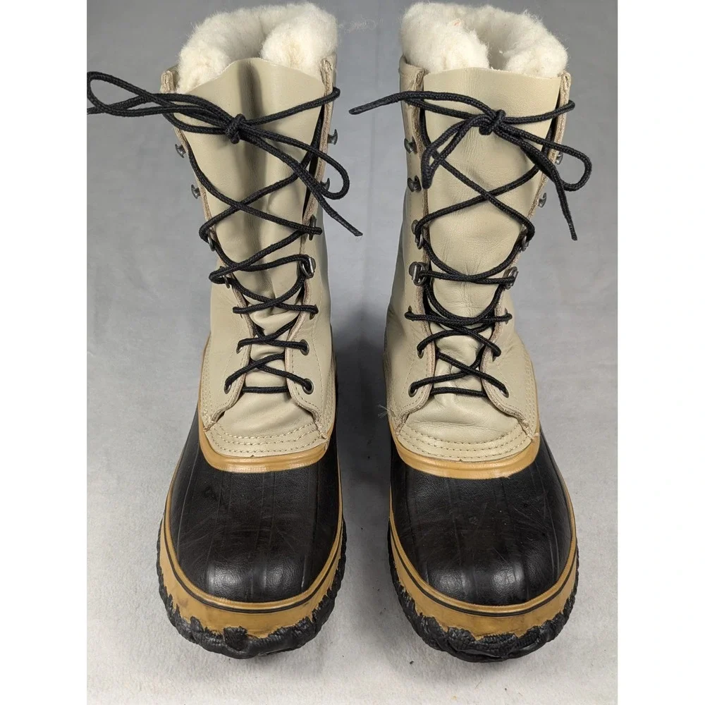 LaCrosse Winnipeg‎ Leather Rubber Steel Shank Insulated Snow Boots Mens Size 9